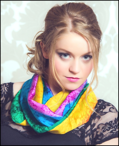 Salt water dyed silk